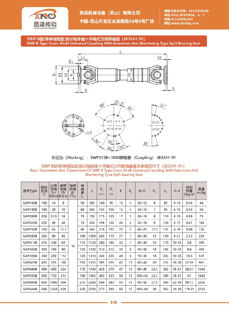 SWP B型萬(wàn)向聯(lián)軸器